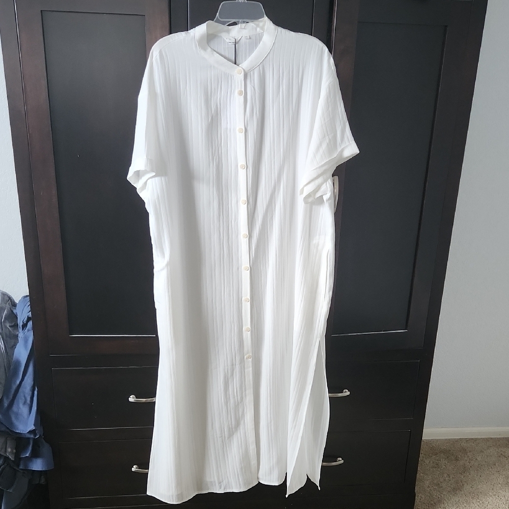 Elegant White Swim Coverup